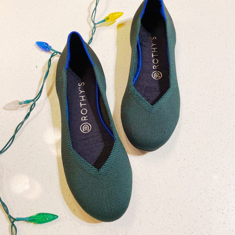 Emerald Green Round-toed Rothy’s